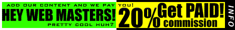 Hey webmasters, add our content and we pay you!
